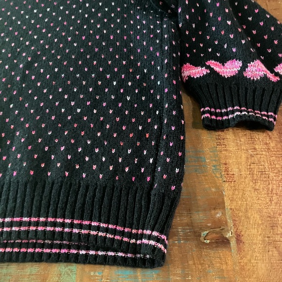 Torrid Heart Print Cardigan Sweater Black Size 5X Drop Shoulder Button Front - Picture 9 of 13